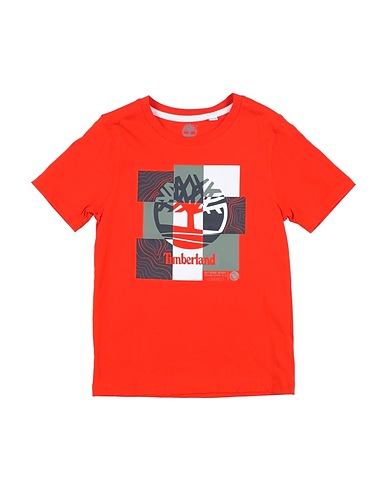 TIMBERLAND T-shirt Tomato red 100% Cotton, Elastane