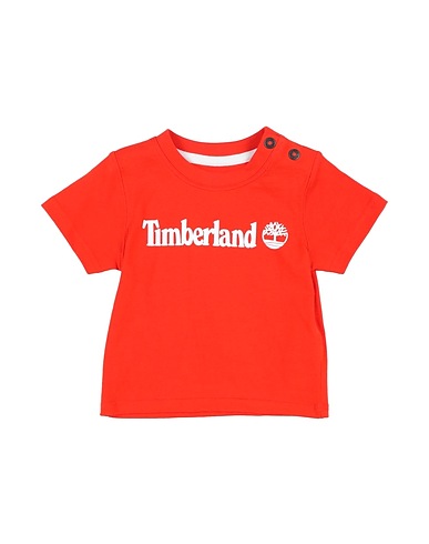 TIMBERLAND T-shirt Tomato red 98% Cotton, 2% Elastane