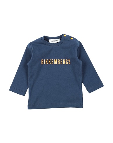 BIKKEMBERGS T-shirt Blu notte 95% Cotone, 5% Elastan
