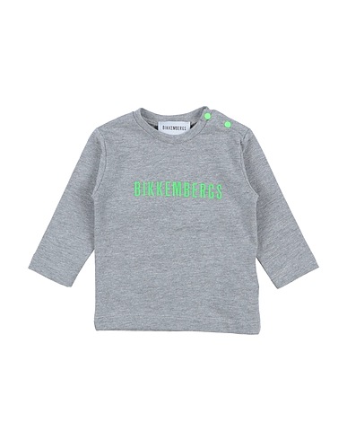 BIKKEMBERGS T-shirt Grey 95% Cotton, 5% Elastane