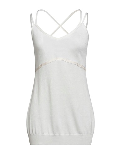 CRUCIANI Silk top Ivory 100% Silk