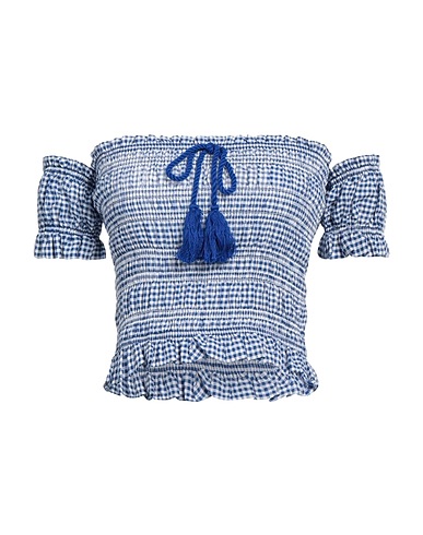 TWINSET TOPS & TEES Blue 65% Polyester, 35% Cotton