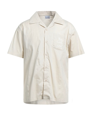 SLOW COMFY DAY Camicia tinta unita Beige 100% Cotone