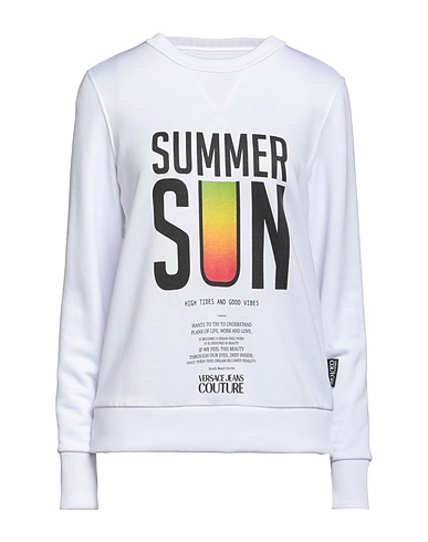 VERSACE JEANS COUTURE Sweatshirt White 75% Polyester, 25% Cotton