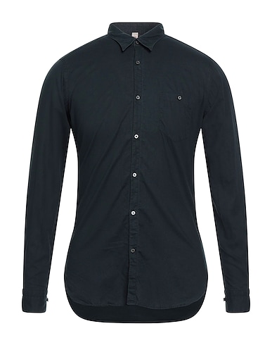 DNL Camicia tinta unita Nero 100% Cotone