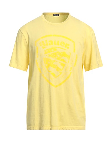 BLAUER. T-shirt Yellow 100% Cotton