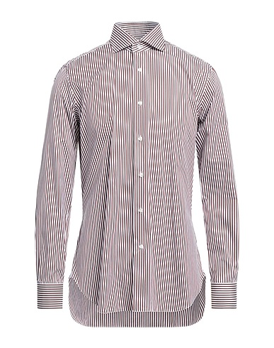 BARBA Napoli Shirts Chocolate brown 100% Cotton