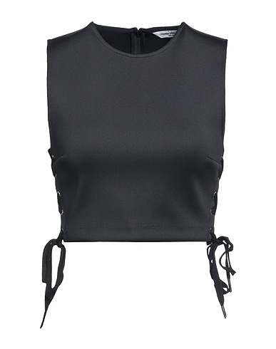 AMANDA UPRICHARD Top Nero 89% Poliestere, 11% Elastan