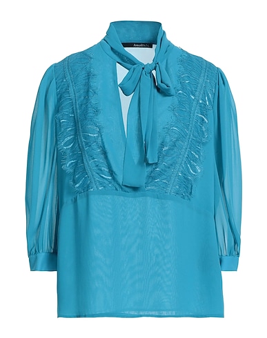 ANNARITA N Top Pastel blue 100% Polyester