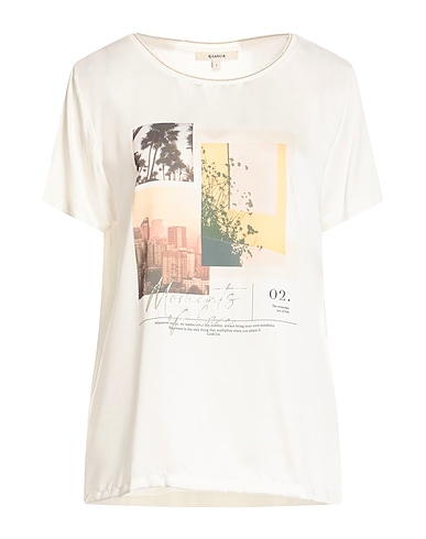 GARCIA T-shirt White 92% Viscose, 8% Elastane, Polyester