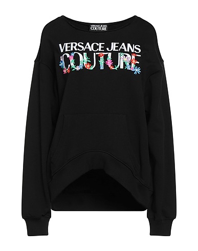 VERSACE JEANS COUTURE スウェット ブラック コットン 100%