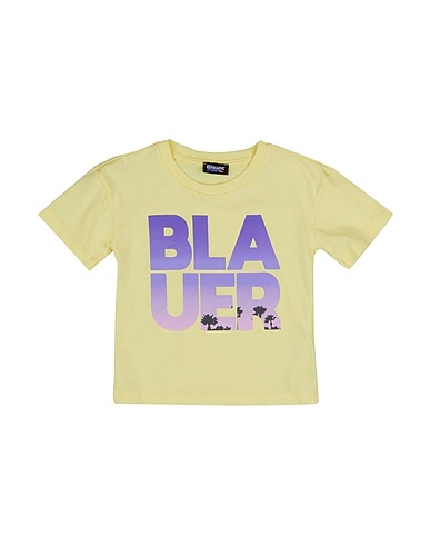 BLAUER. T-shirt Yellow 100% Cotton