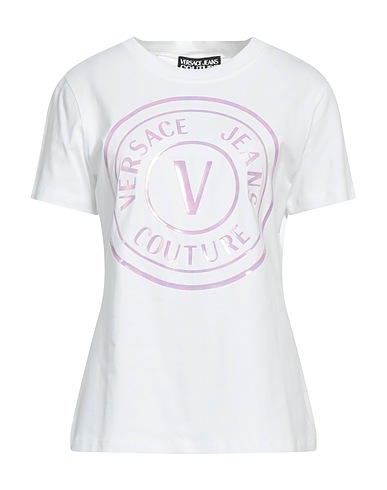 VERSACE JEANS COUTURE T-shirt White 92% Cotton, 8% Elastane