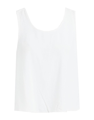 VERO MODA Top Bianco 55% Viscosa EcoVero™, 45% Lino