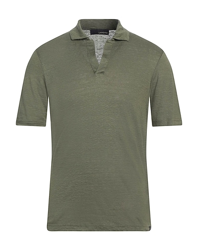LARDINI T-shirt Military green 100% Linen