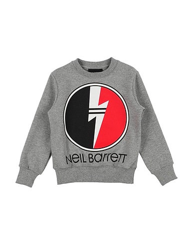 NEIL BARRETT Felpa Grigio chiaro 100% Cotone