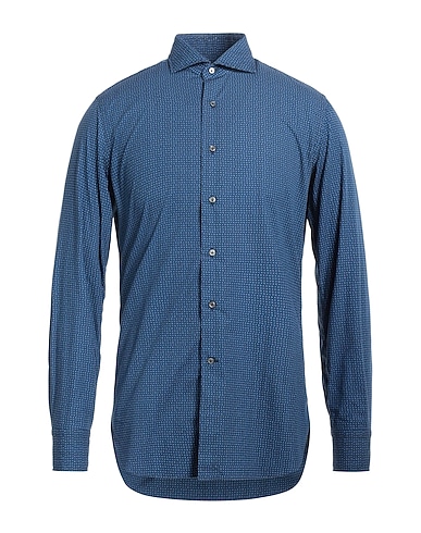 MANTOVANI Camicia fantasia Blu 100% Cotone