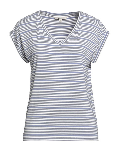 GARCIA T-shirt Pastel blue 89% Viscose, 5% Elastane, 3% Polyester, 3% Metallic fiber