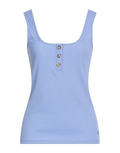 GARCIA Vest Pastel blue 65% Polyester, 25% Viscose, 10% Elastane