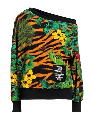 VERSACE JEANS COUTURE Felpa Verde 77% Cotone, 23% Poliestere, Elastan