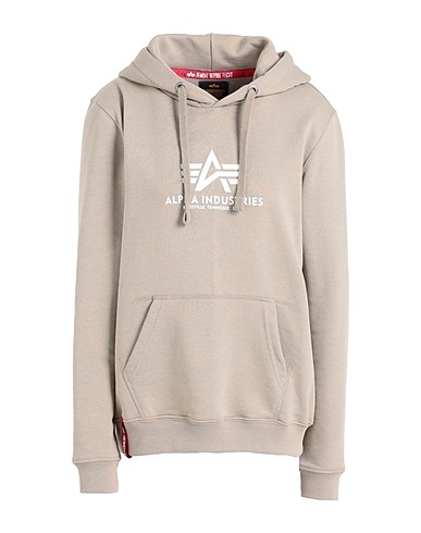 ALPHA INDUSTRIES Hooded track jacket  Khaki 80% Cotton, 20% Polyester