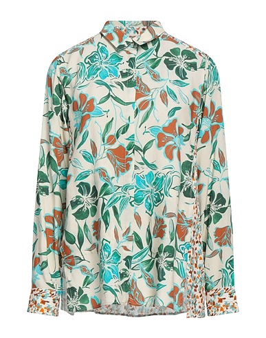 NENÈ Floral shirts & blouses Beige 100% Viscose