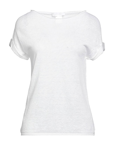 BIANCALANCIA Basic T-shirt Off white 64% Linen, 36% Cotton