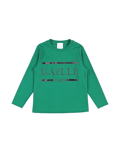 GAëLLE Paris T-shirt Green 93% Cotton, 7% Elastane