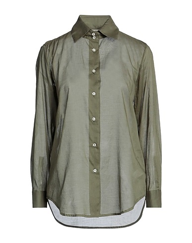 BRIAN DALES Solid color shirts & blouses Military green 100% Cotton