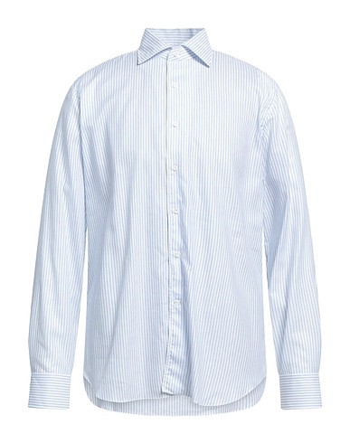 ALESSANDRO GHERARDI Chemise à rayures Bleu ciel 100% Coton