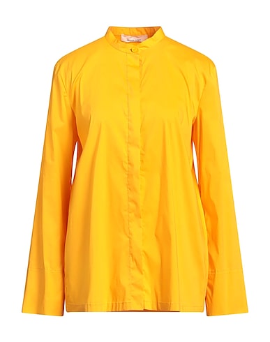 LIVIANA CONTI Solid colour shirts & blouses Marigold 68% Cotton, 28% Polyamide, 4% Elastane