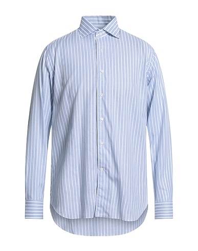 ALESSANDRO GHERARDI Shirts Light blue 100% Cotton