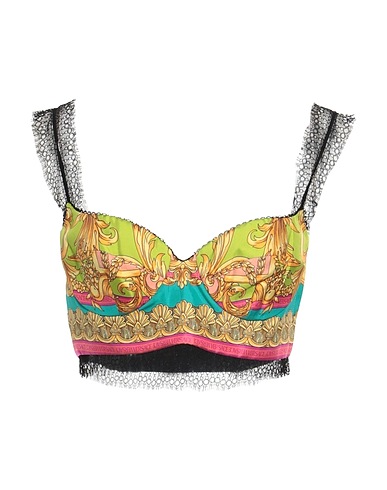 VERSACE Bustier Lime green 80% Polyamide, 20% Elastane