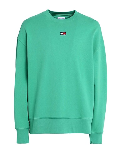 TOMMY JEANS Sweatshirt Green 100% Cotton