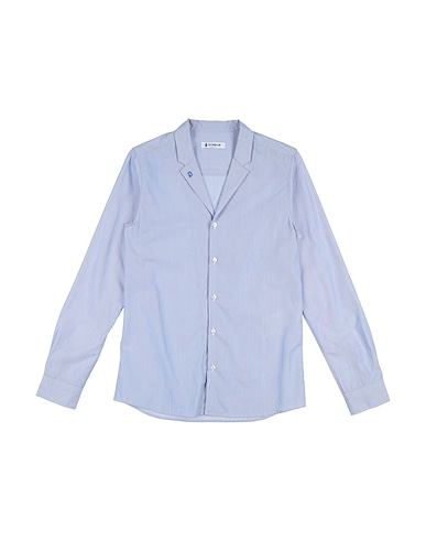 DONDUP Patterned shirt Pastel blue 100% Cotton