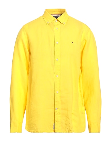 TOMMY HILFIGER Linen shirt Yellow 100% Linen
