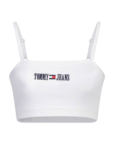 TOMMY JEANS Top White 94% Cotton, 6% Elastane
