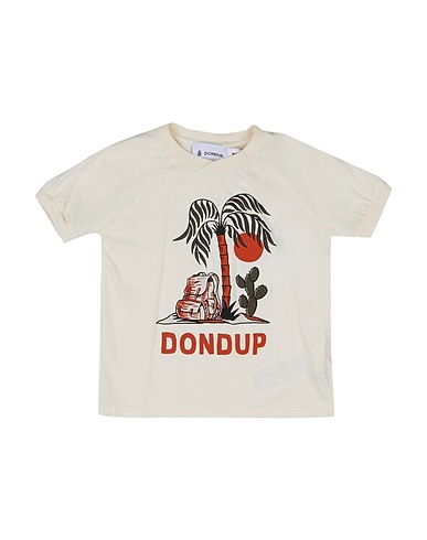 DONDUP T-shirt Ivory 100% Cotton, Elastane
