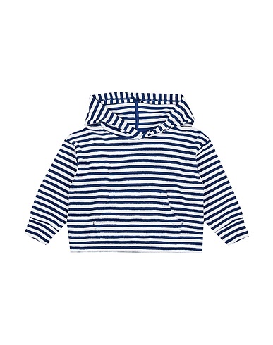 PETIT BATEAU Hooded track jacket  Midnight blue 100% Cotton