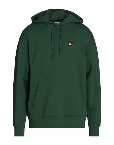 TOMMY JEANS Hoodie Dunkelgrün 100% Baumwolle