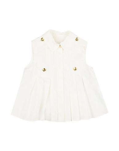 ELISABETTA FRANCHI Solid colour shirts & blouses White 100% Cotton