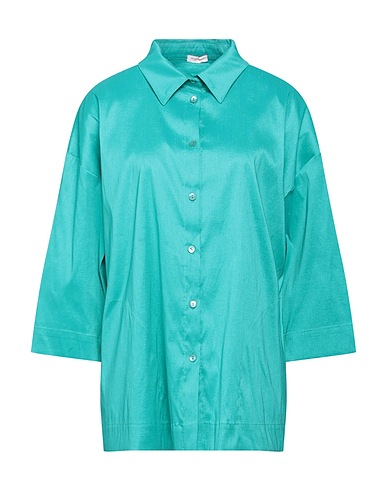 ROSSOPURO Camisas y blusas lisas Azul turquesa 64% Poliéster, 33% Nailon, 3% Elastán