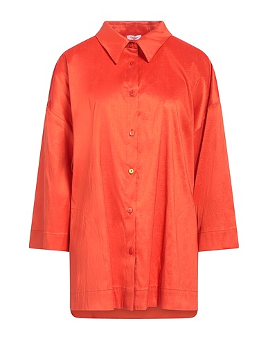 ROSSOPURO Solid colour shirts & blouses Orange 64% Polyester, 33% Nylon, 3% Elastane