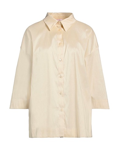 ROSSOPURO Solid color shirts & blouses BEIGE 64% Polyester, 33% Nylon, 3% Elastane