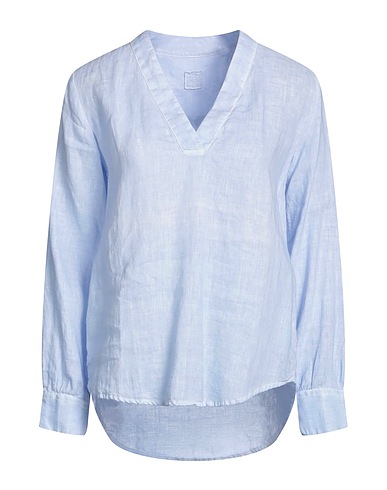 120% LINO Top Light blue 100% Linen