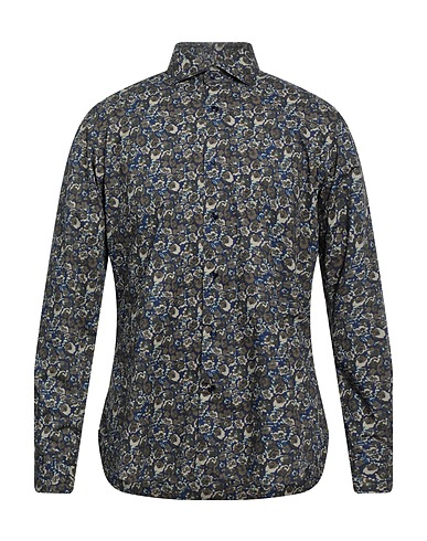 DANDYLIFE by BARBA Patterned shirt Blue 100% Cotton