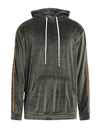 TAKESHY KUROSAWA Hooded track jacket  Military green 92% Polyester, 8% Elastane