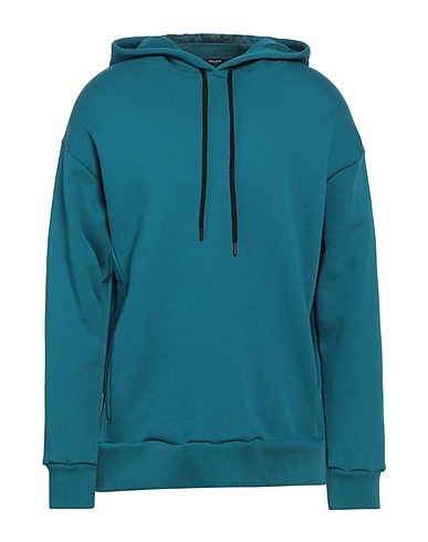 TAKESHY KUROSAWA Hooded track jacket  Deep teal 85% Cotton, 15% Polyester