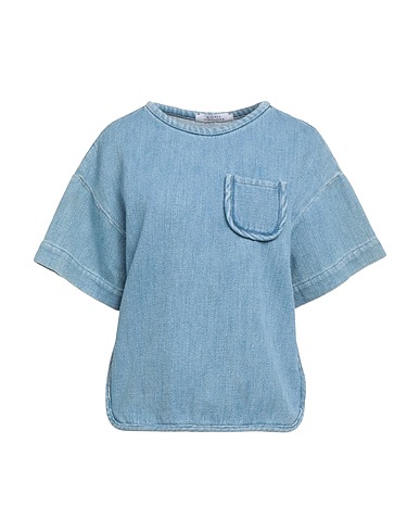 KSENIA SCHNAIDER Top Blu 100% Cotone