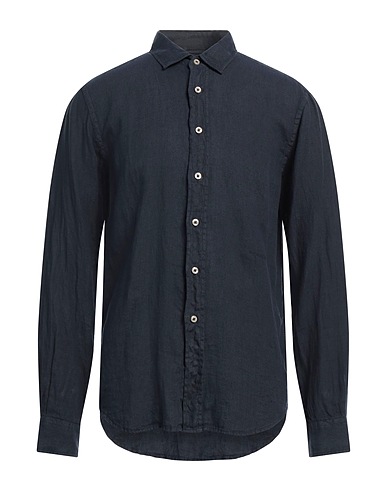 ROŸ ROGER'S Linen shirt Navy blue 100% Linen